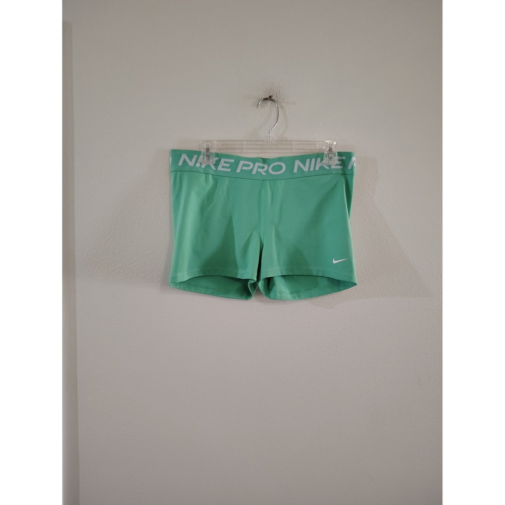 Nike Pro 3 Inch Training Shorts Mint Green CZ9857-363 Womens XL Compression Gym